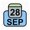 Septiembre Calendario Fecha Icon