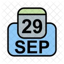 Septiembre Calendario Fecha Icon