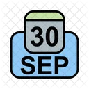 Septiembre Calendario Fecha Icon