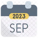 Septiembre De 2023 Calendario Icono