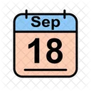 Septiembre Calendario Fecha Icono