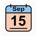 Septiembre Calendario Fecha Icono