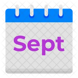 Mes calendario de septiembre  Icono