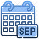 Mes De Septiembre Calendario Septiembre Icono