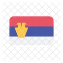 Serbien Flagge Land Icon