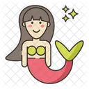 Sereia Princesa Desenho Animado Icon