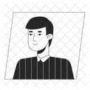 Serious asian man  アイコン