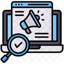 Serp Laptop Magnifying Glass Icon