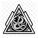 Serpent Snake Masonic Icon