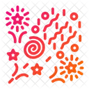 Serpentine Confetti Celebration Icon