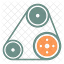 Keilrippenriemen Auto Getriebe Symbol
