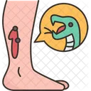 Serpiente Mordedura Lesion Icon