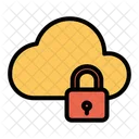 Archiviazione Online Dati Online Blocco Del Cloud Icon