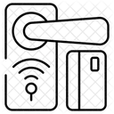 Serrure de porte à carte  Icône