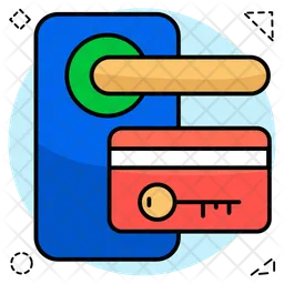 Serrure de porte à carte  Icône