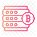 Server Big Data Bitcoin Icon