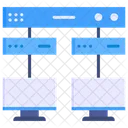 サーバー、コンピュータ、コンピュータネットワーク アイコン