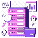 Serveranalyse Datenserver Datenbank Symbol