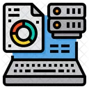 Laptop Server Analysis Icon