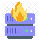 Server Burning Data Burning Database Icon