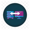 Server Client Server To Client Data Transfer Icon