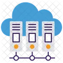 Server Di Cloud Computing Hosting Su Cloud Hosting Internet Su Cloud Icon