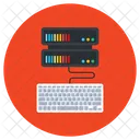 Server Computing Server Data Input Server Keyboard Icon