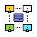 Server Computers Color Icon