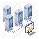 Server Monitoring Server Room Data Centers Icon
