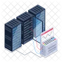 System Servers Server Data Monitoring Data Centers Icon
