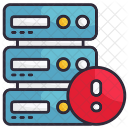 Server Error Icon - Download in Colored Outline Style