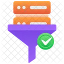 Big Data Science Filter Funnel Icon