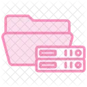 Server Folder Duotone Line Icon Icon