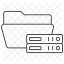 Server Folder Thinline Icon Icon