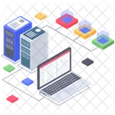 Server Hosting Database Server Database Storage Icon