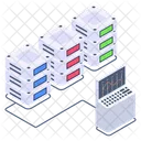 연결된 서버 공유 서버 서버 네트워크 아이콘