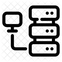 Server hosting database network pc connect  Icon