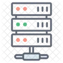 Online Computing Server Storage Connected Server Icon