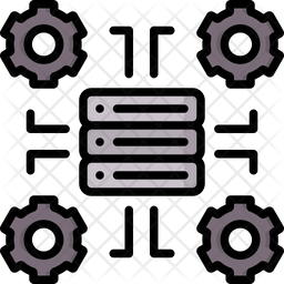 Server Management Icon - Download in Colored Outline Style