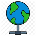 Server Mondiale Rete Di Server Globale Data Center Icon