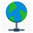 Server Mondiale Rete Di Server Globale Data Center Icon