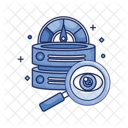 Server Monitoring Icon - Download in Colored Outline Style