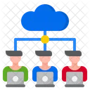 Worker Work From Home Server Icon