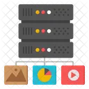 Server Network Database Network Datacenter Network Icon