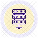 Server Network Black Outline Icon Icon