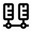 Cloud Servers Wire Icon