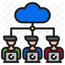 Worker Work From Home Server Icon
