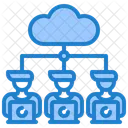 Worker Work From Home Server Icon