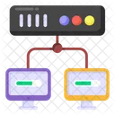 Client Server Server Network Sever Model Icon