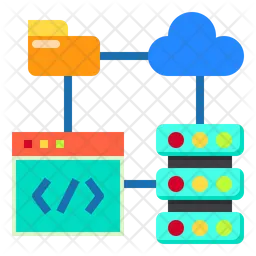 Server Networking Coding  Icon